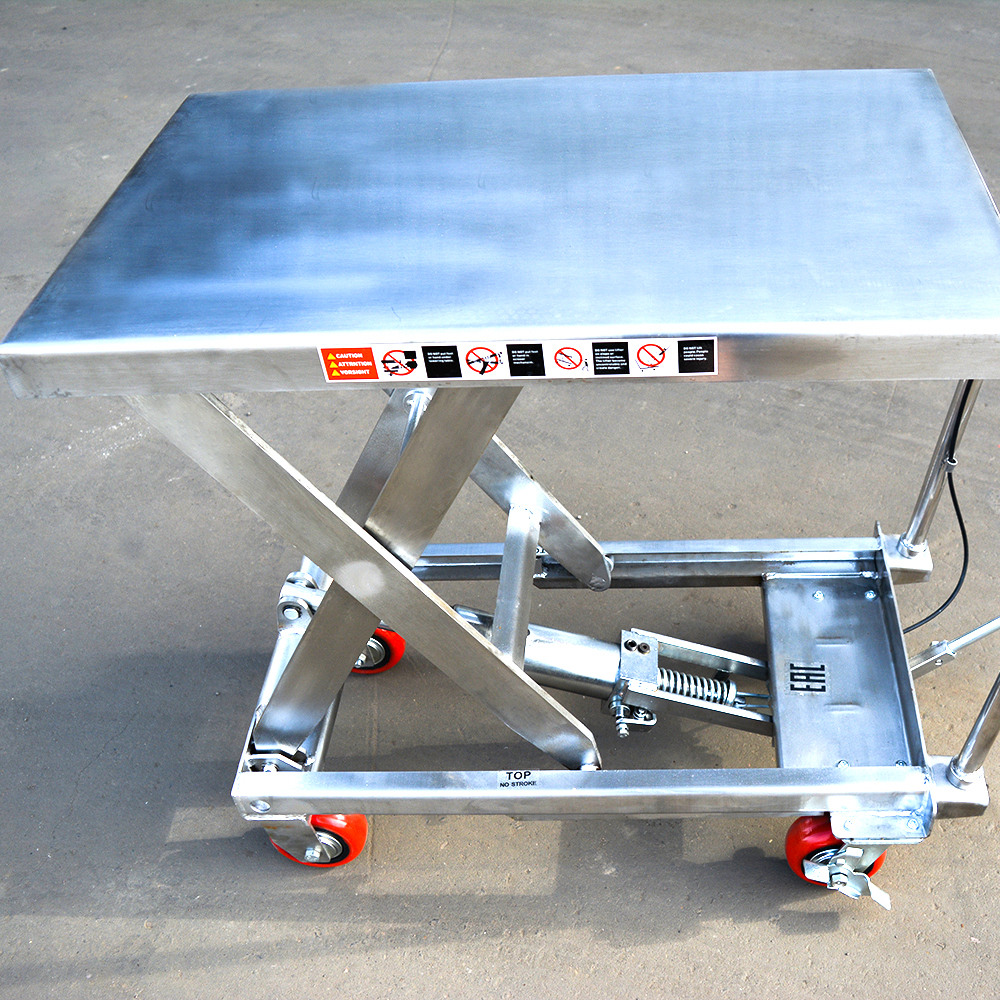 Гидравлический подъемный стол из нержавеющей стали  f_50steel